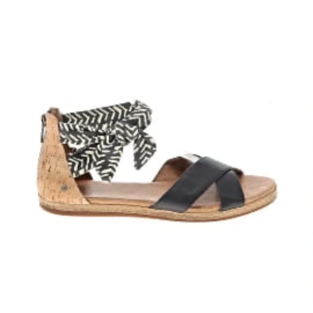 Ugg Idina Sandal Navy Leather Cross Strap